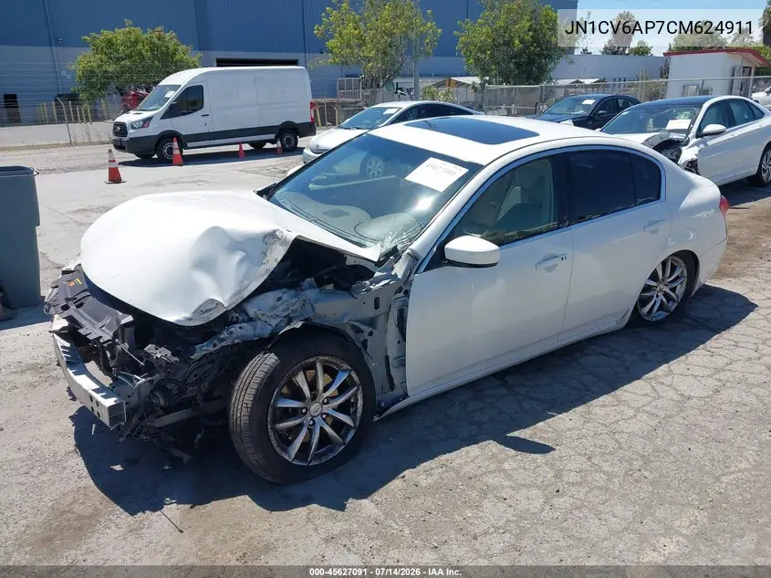 2012 Infiniti G37 Journey VIN: JN1CV6AP7CM624911 Lot: 45627091