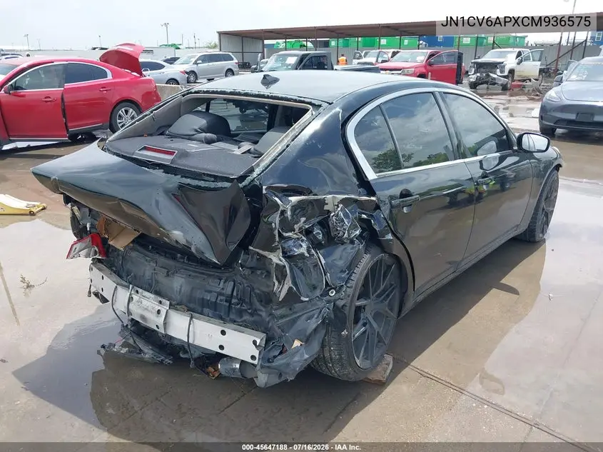 2012 Infiniti G37 Journey VIN: JN1CV6APXCM936575 Lot: 45647188