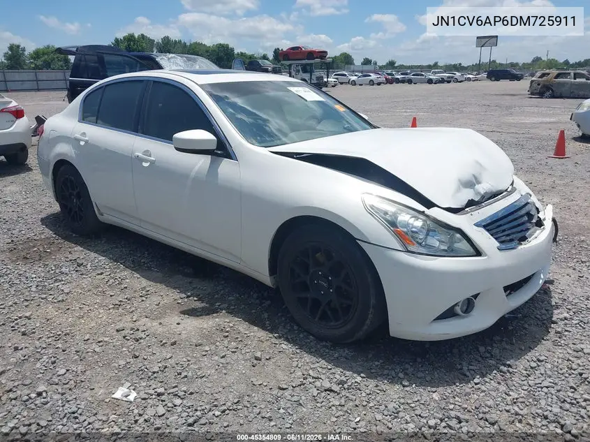 2013 Infiniti G37 Journey VIN: JN1CV6AP6DM725911 Lot: 45354809