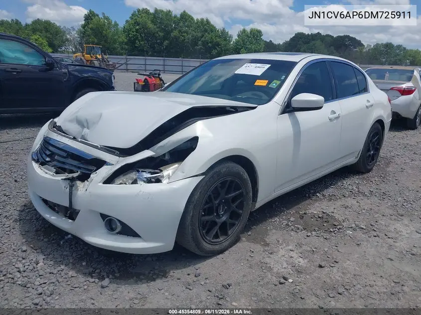 2013 Infiniti G37 Journey VIN: JN1CV6AP6DM725911 Lot: 45354809