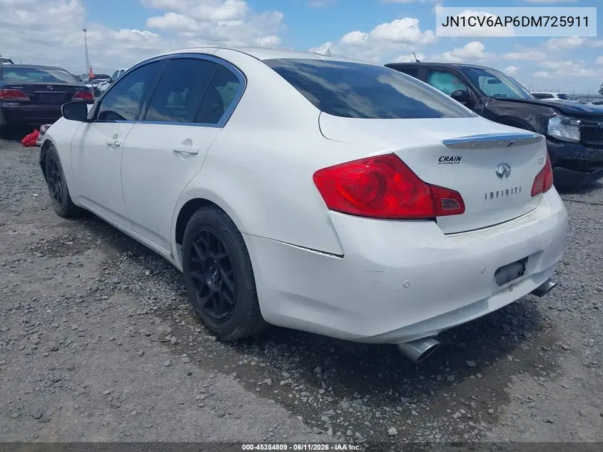 2013 Infiniti G37 Journey VIN: JN1CV6AP6DM725911 Lot: 45354809
