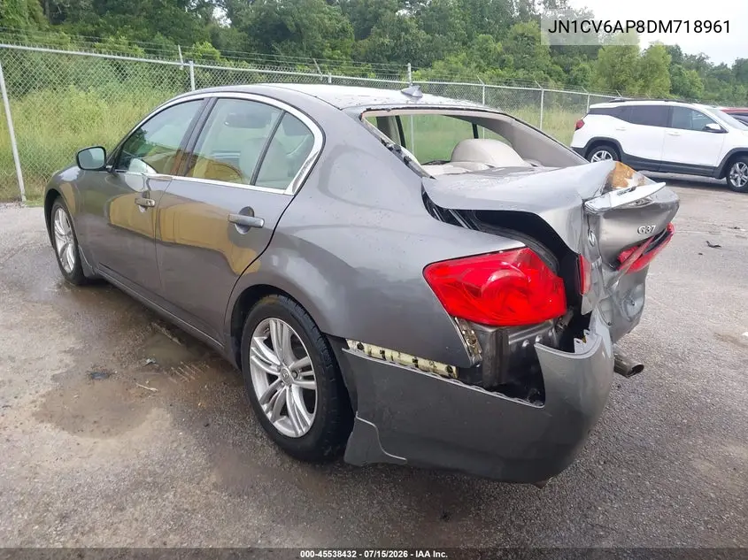 2013 Infiniti G37 Journey VIN: JN1CV6AP8DM718961 Lot: 45538432