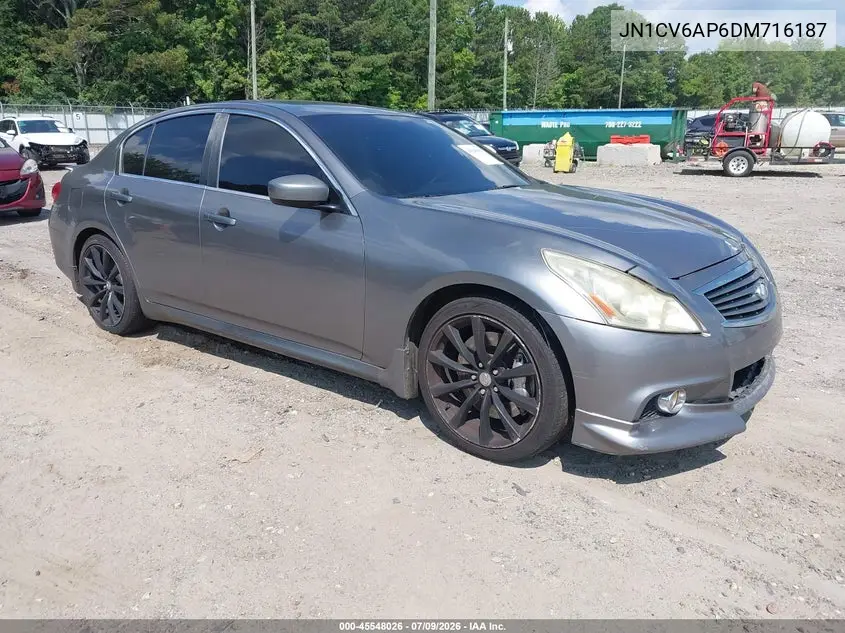 2013 Infiniti G37 Journey VIN: JN1CV6AP6DM716187 Lot: 45548026