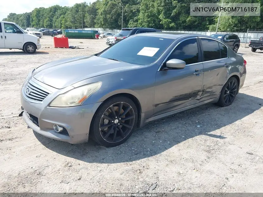 2013 Infiniti G37 Journey VIN: JN1CV6AP6DM716187 Lot: 45548026