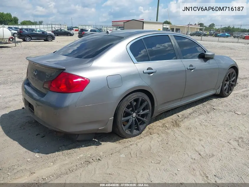 2013 Infiniti G37 Journey VIN: JN1CV6AP6DM716187 Lot: 45548026