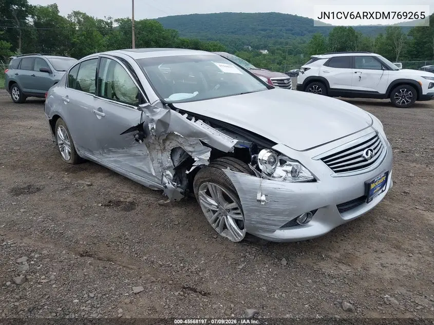 2013 Infiniti G37X VIN: JN1CV6ARXDM769265 Lot: 45568197