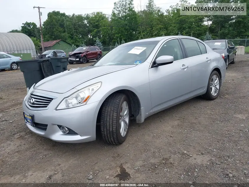 2013 Infiniti G37X VIN: JN1CV6ARXDM769265 Lot: 45568197
