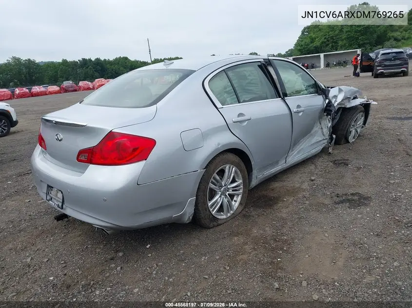 2013 Infiniti G37X VIN: JN1CV6ARXDM769265 Lot: 45568197