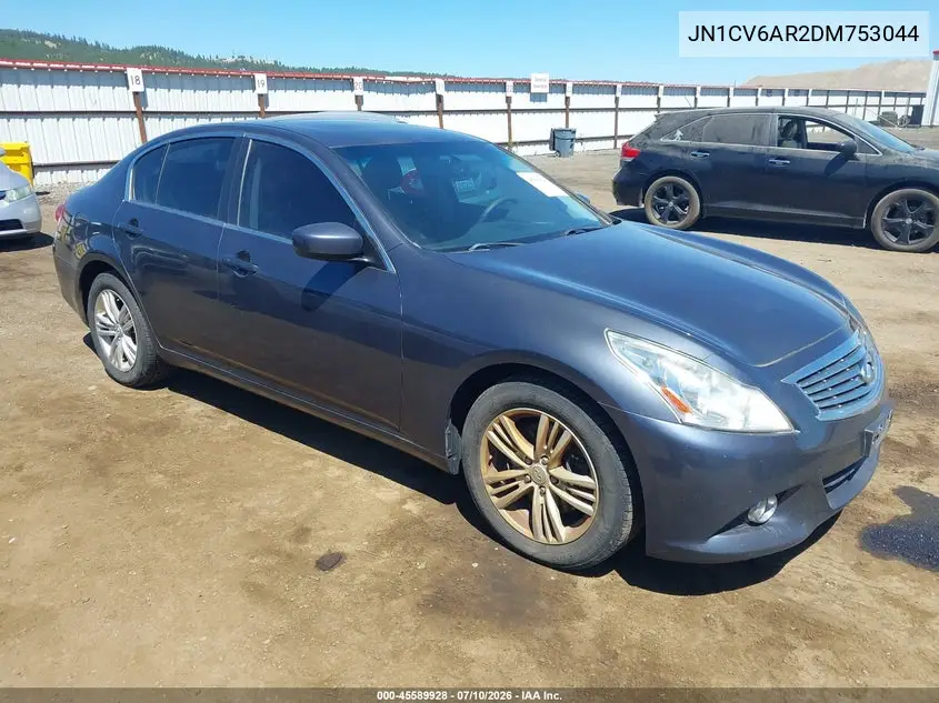 2013 Infiniti G37X VIN: JN1CV6AR2DM753044 Lot: 45589928
