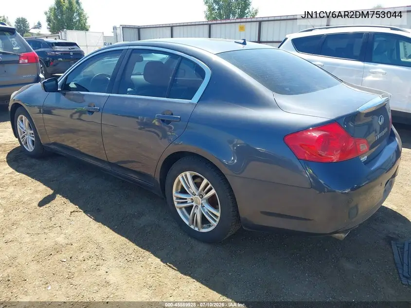 2013 Infiniti G37X VIN: JN1CV6AR2DM753044 Lot: 45589928