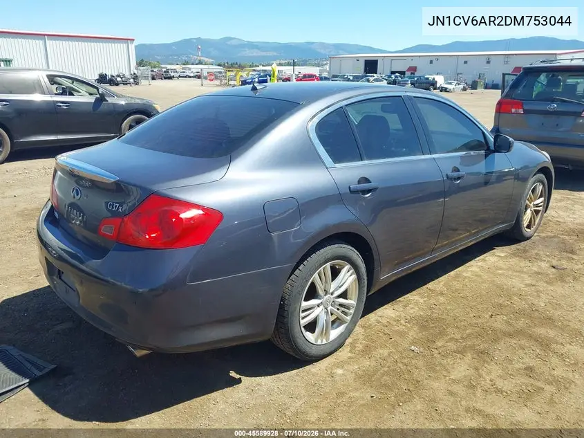 2013 Infiniti G37X VIN: JN1CV6AR2DM753044 Lot: 45589928
