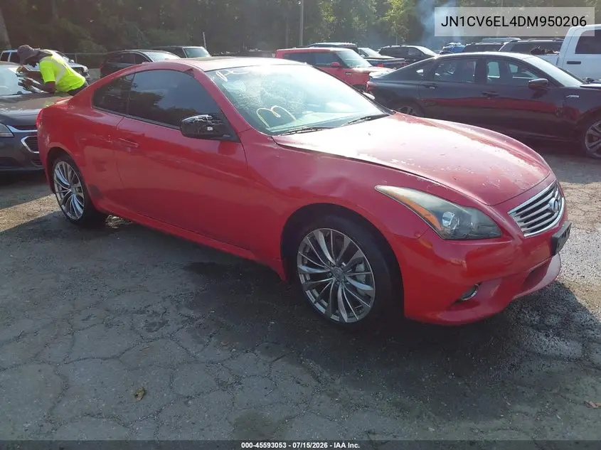 2013 Infiniti G37X VIN: JN1CV6EL4DM950206 Lot: 45593053