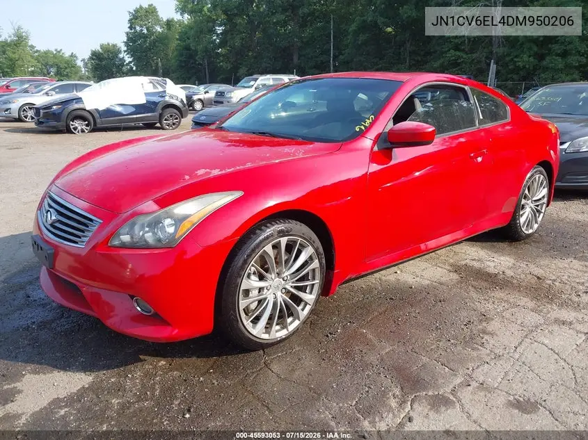 2013 Infiniti G37X VIN: JN1CV6EL4DM950206 Lot: 45593053