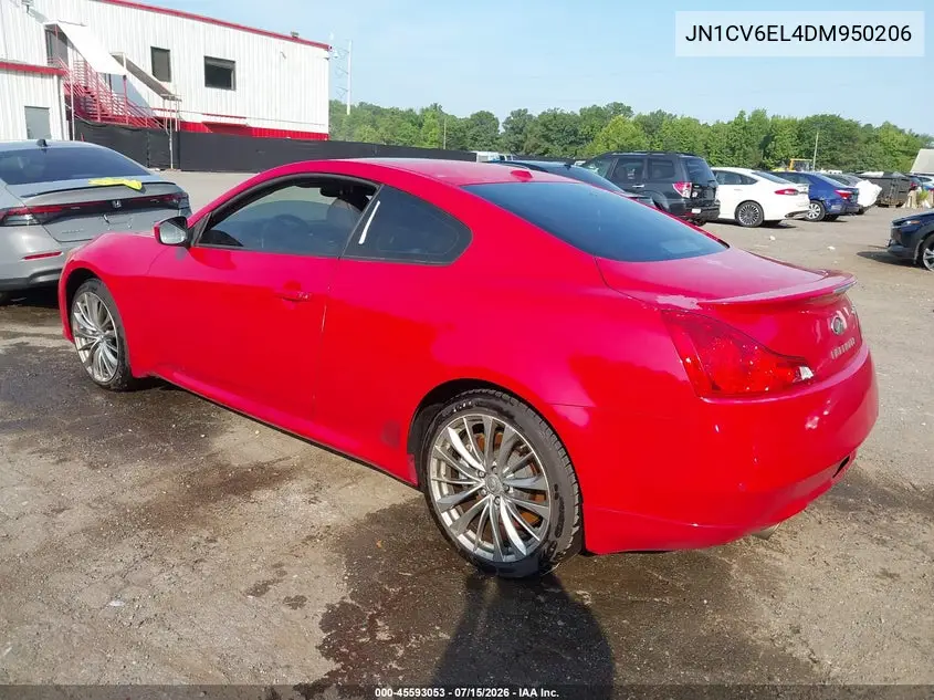 2013 Infiniti G37X VIN: JN1CV6EL4DM950206 Lot: 45593053
