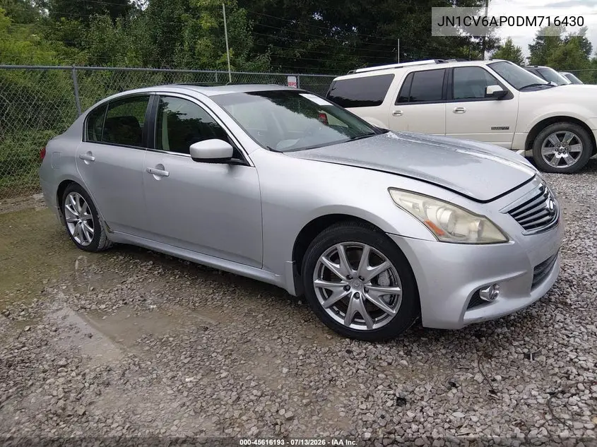 2013 Infiniti G37 Journey VIN: JN1CV6AP0DM716430 Lot: 45616193