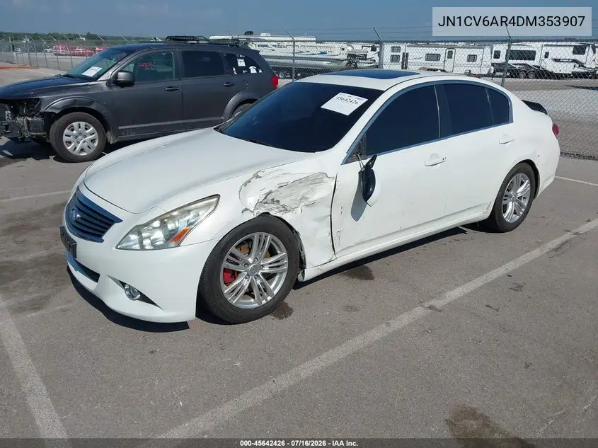 2013 Infiniti G37X VIN: JN1CV6AR4DM353907 Lot: 45642426