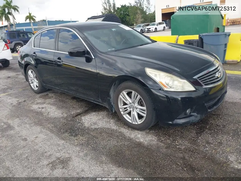 2013 Infiniti G37 Journey VIN: JN1CV6AP6DM725312 Lot: 45670430