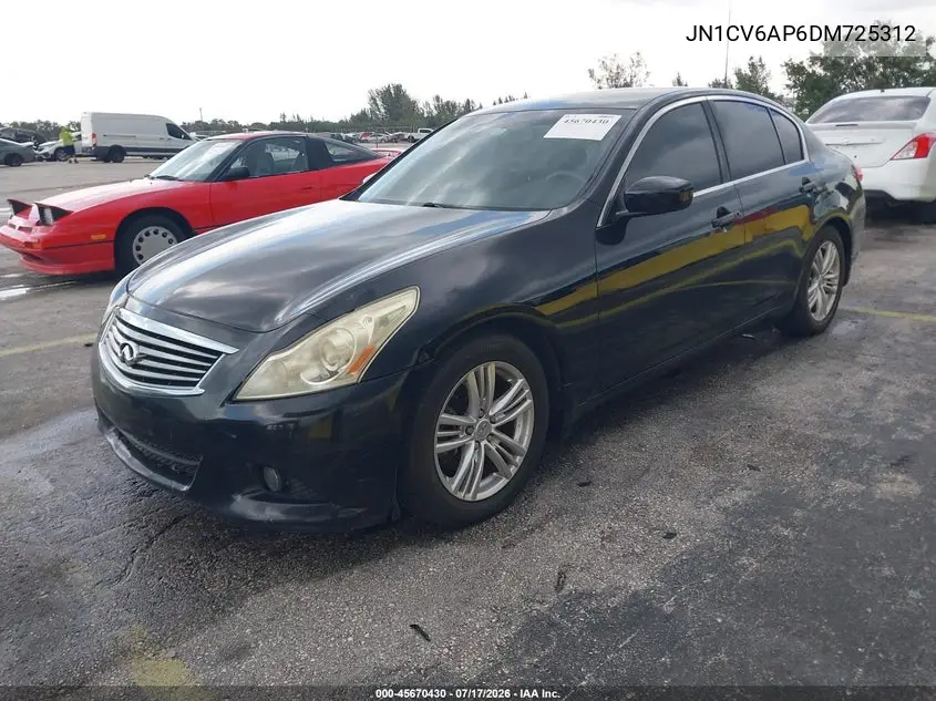 2013 Infiniti G37 Journey VIN: JN1CV6AP6DM725312 Lot: 45670430