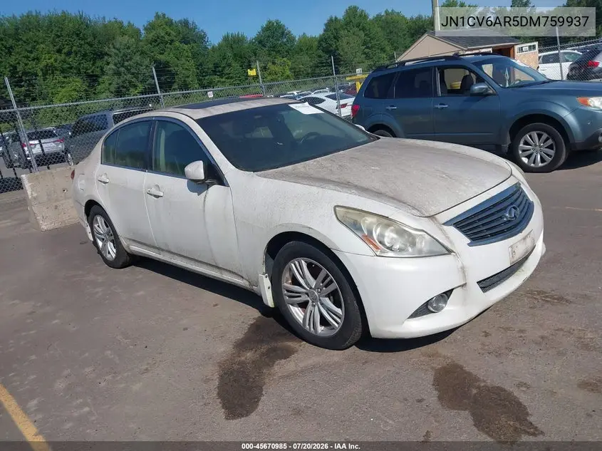 2013 Infiniti G37X VIN: JN1CV6AR5DM759937 Lot: 45670985