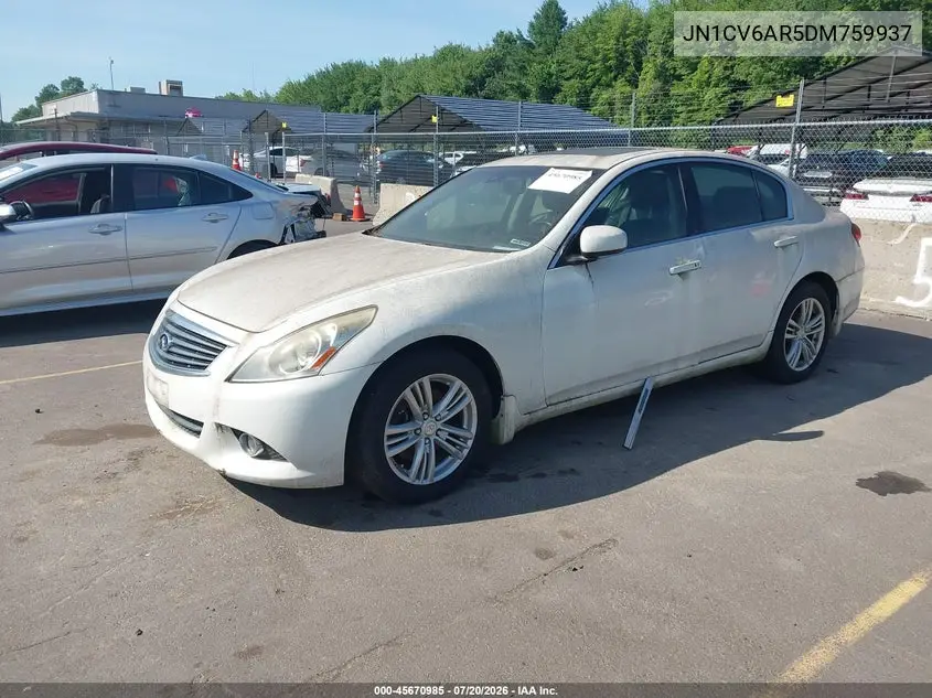2013 Infiniti G37X VIN: JN1CV6AR5DM759937 Lot: 45670985