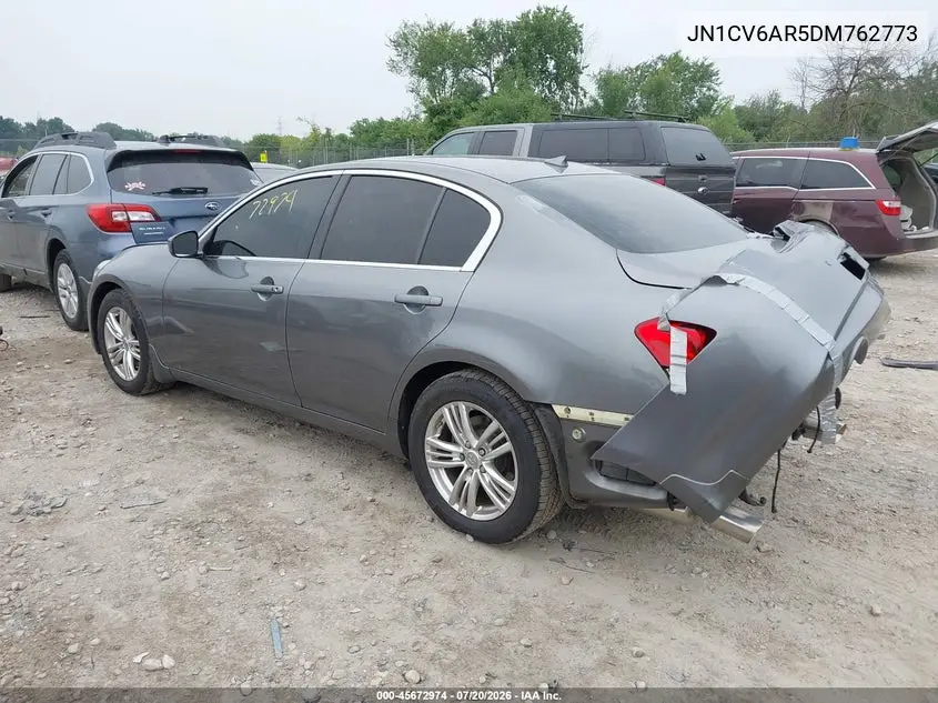 2013 Infiniti G37X VIN: JN1CV6AR5DM762773 Lot: 45672974