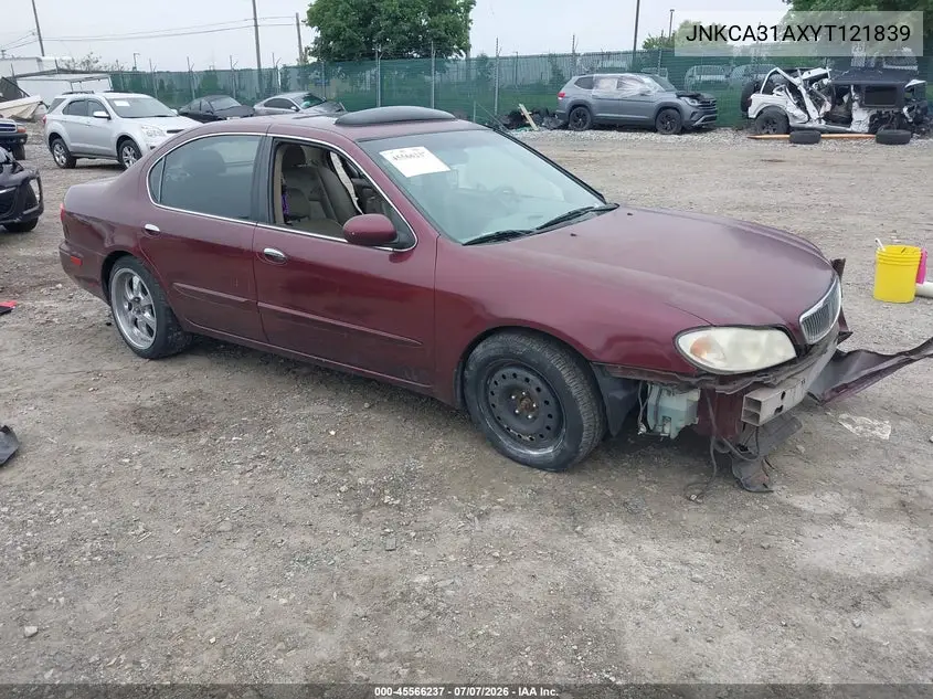 2000 Infiniti I30 Luxury/Touring VIN: JNKCA31AXYT121839 Lot: 45566237
