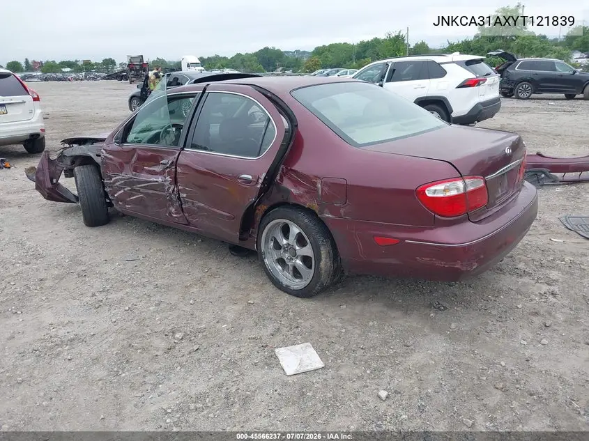 2000 Infiniti I30 Luxury/Touring VIN: JNKCA31AXYT121839 Lot: 45566237