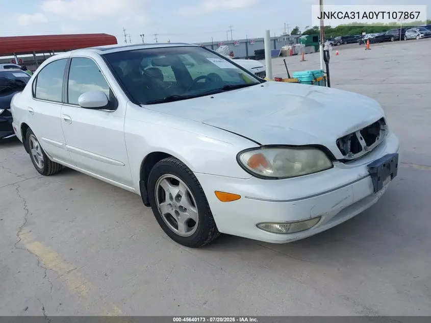 2000 Infiniti I30 Luxury/Touring VIN: JNKCA31A0YT107867 Lot: 45640173