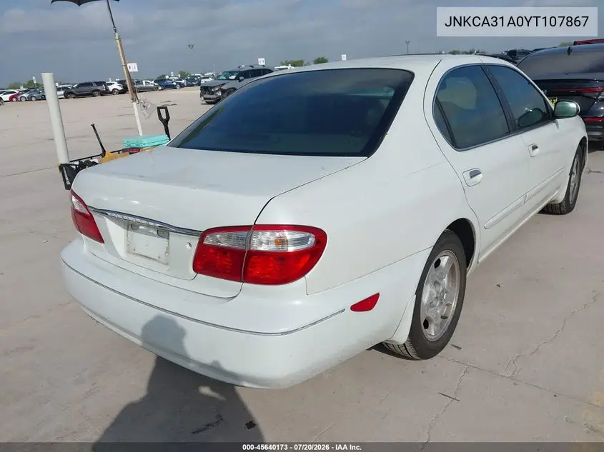2000 Infiniti I30 Luxury/Touring VIN: JNKCA31A0YT107867 Lot: 45640173