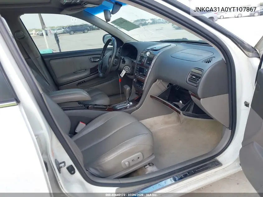 2000 Infiniti I30 Luxury/Touring VIN: JNKCA31A0YT107867 Lot: 45640173