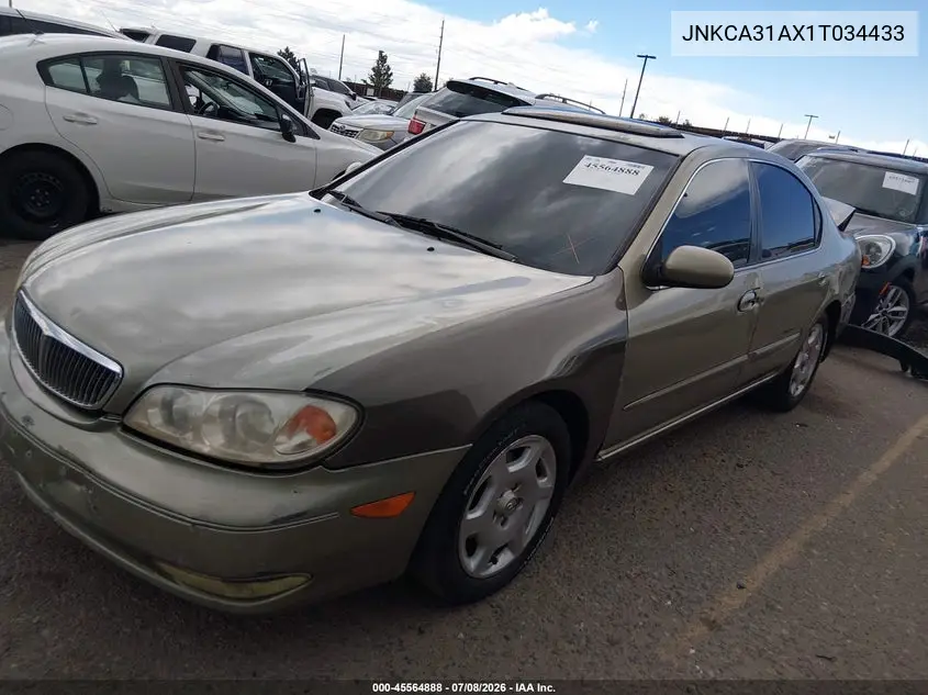 2001 Infiniti I30 Luxury VIN: JNKCA31AX1T034433 Lot: 45564888