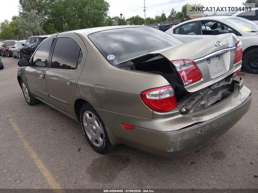2001 Infiniti I30 Luxury VIN: JNKCA31AX1T034433 Lot: 45564888
