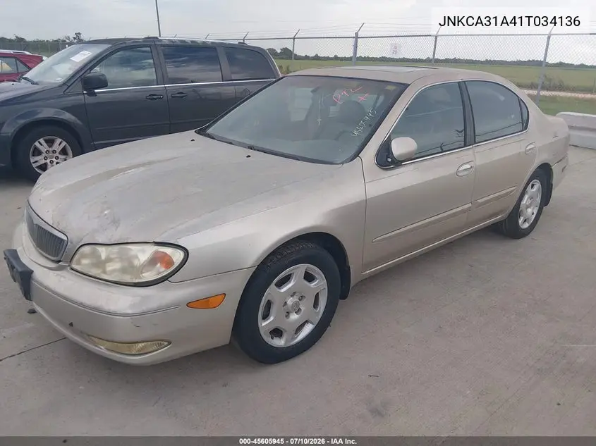 2001 Infiniti I30 Luxury VIN: JNKCA31A41T034136 Lot: 45605945