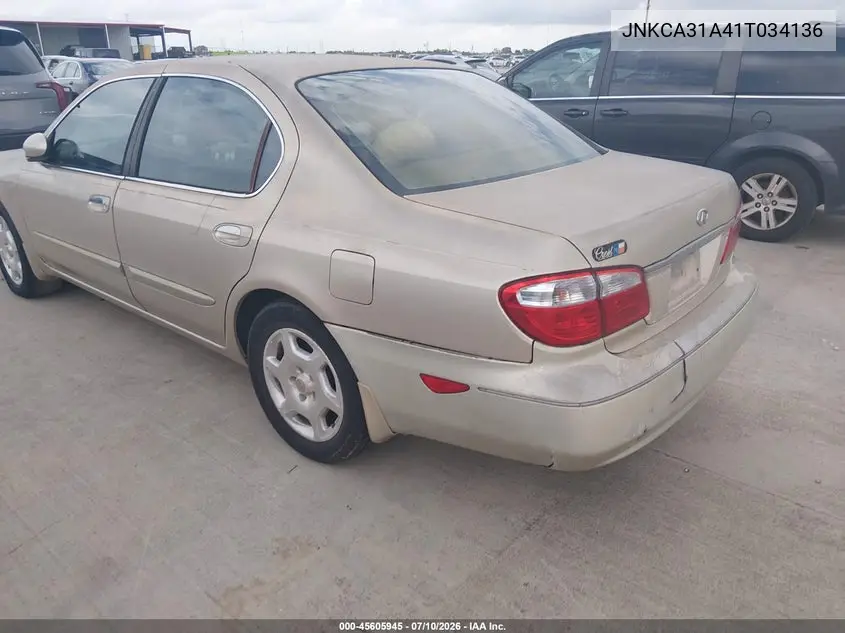 2001 Infiniti I30 Luxury VIN: JNKCA31A41T034136 Lot: 45605945