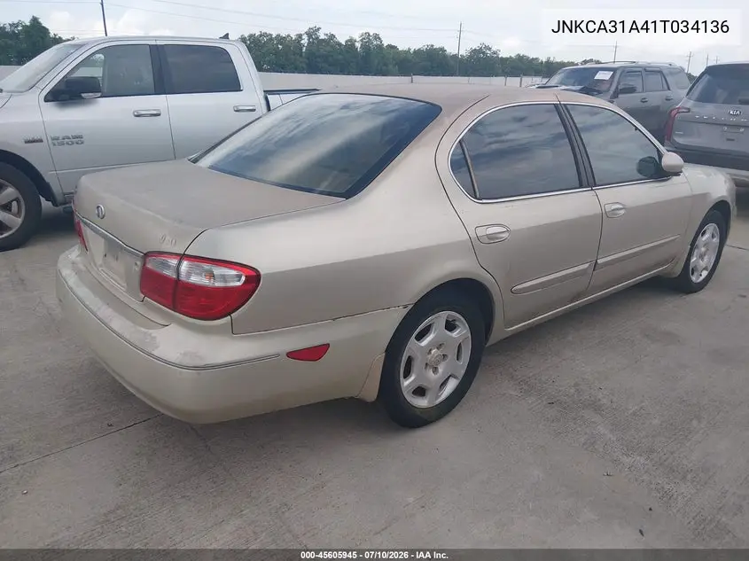 2001 Infiniti I30 Luxury VIN: JNKCA31A41T034136 Lot: 45605945