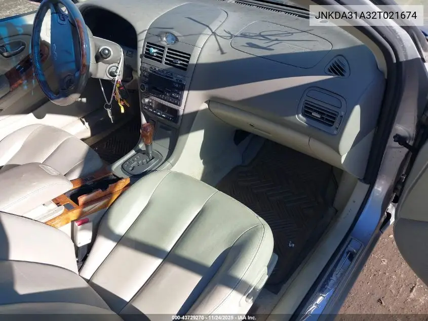 2002 Infiniti I35 Luxury VIN: JNKDA31A32T021674 Lot: 43729270