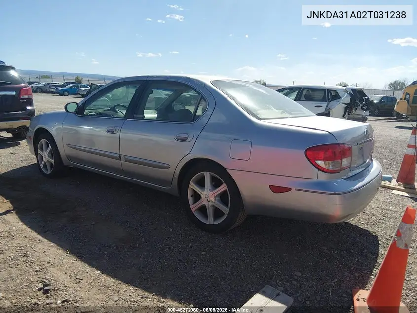 2002 Infiniti I35 Luxury VIN: JNKDA31A02T031238 Lot: 45272060