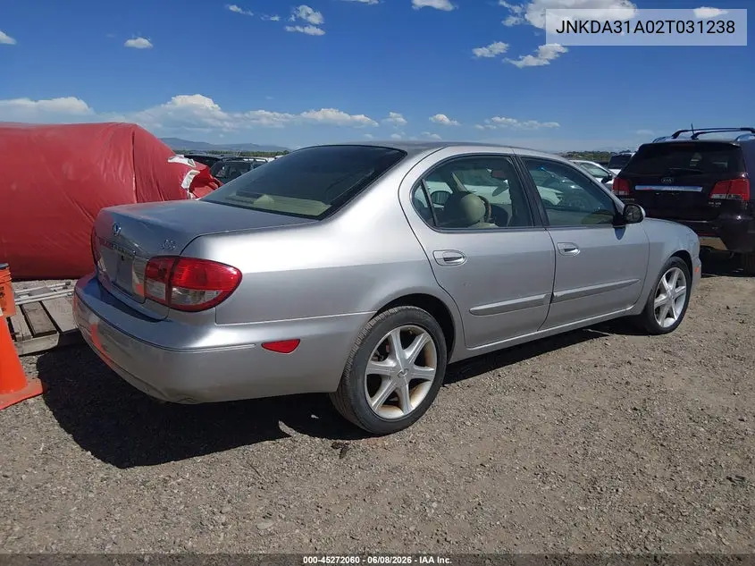 2002 Infiniti I35 Luxury VIN: JNKDA31A02T031238 Lot: 45272060