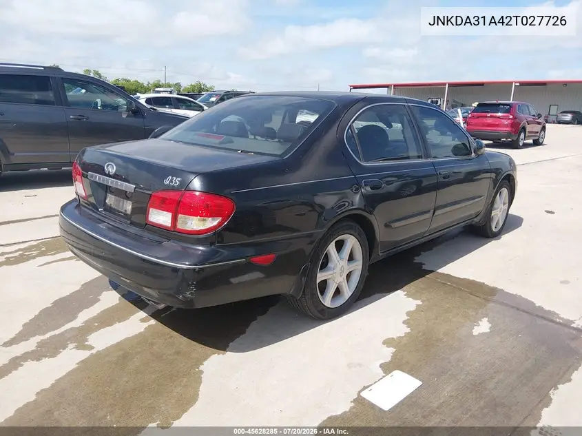 2002 Infiniti I35 Luxury VIN: JNKDA31A42T027726 Lot: 45628285