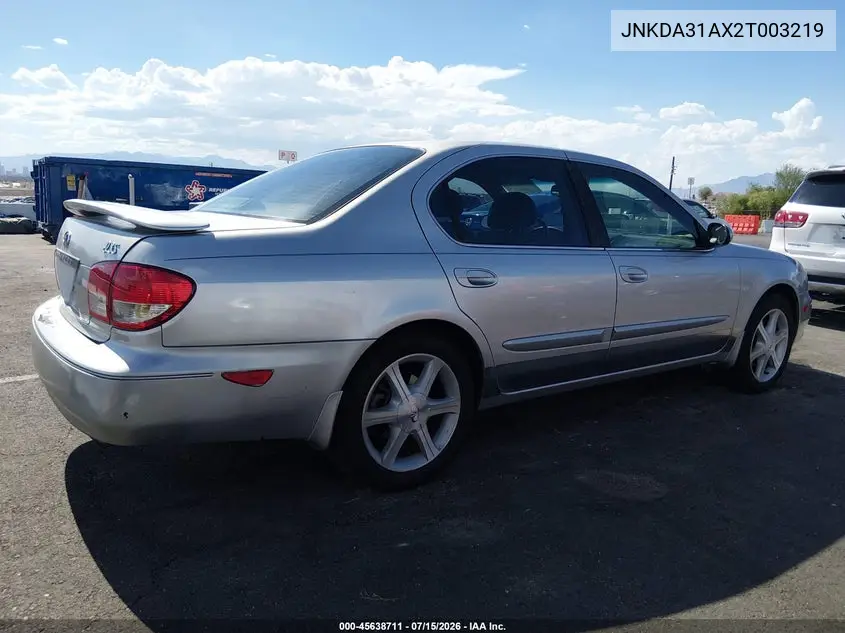 2002 Infiniti I35 Luxury VIN: JNKDA31AX2T003219 Lot: 45638711