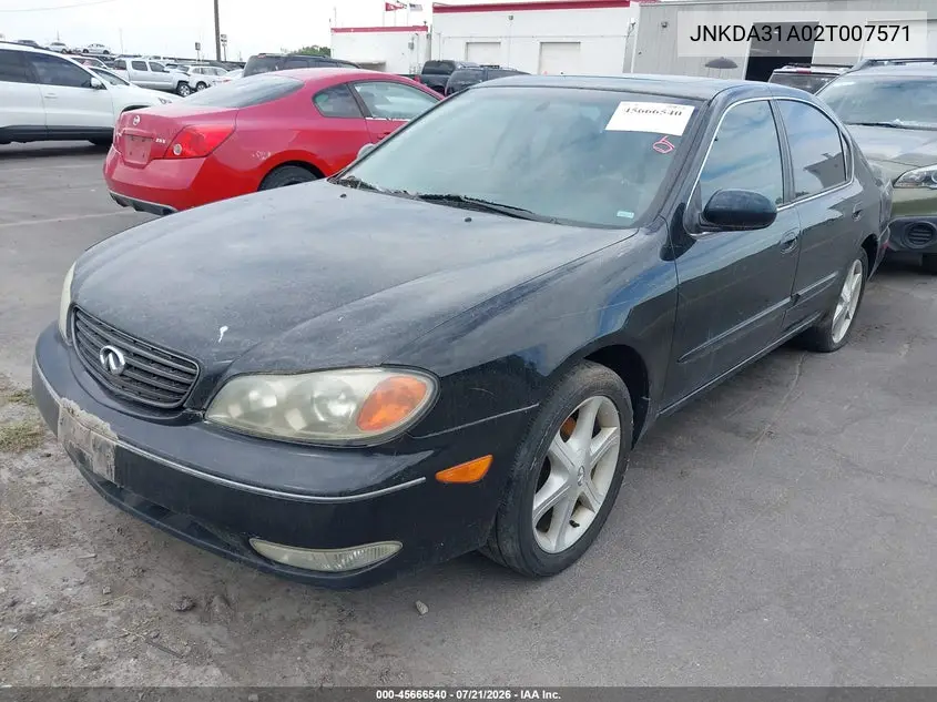2002 Infiniti I35 Luxury VIN: JNKDA31A02T007571 Lot: 45666540