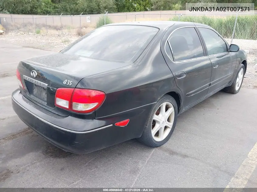 2002 Infiniti I35 Luxury VIN: JNKDA31A02T007571 Lot: 45666540