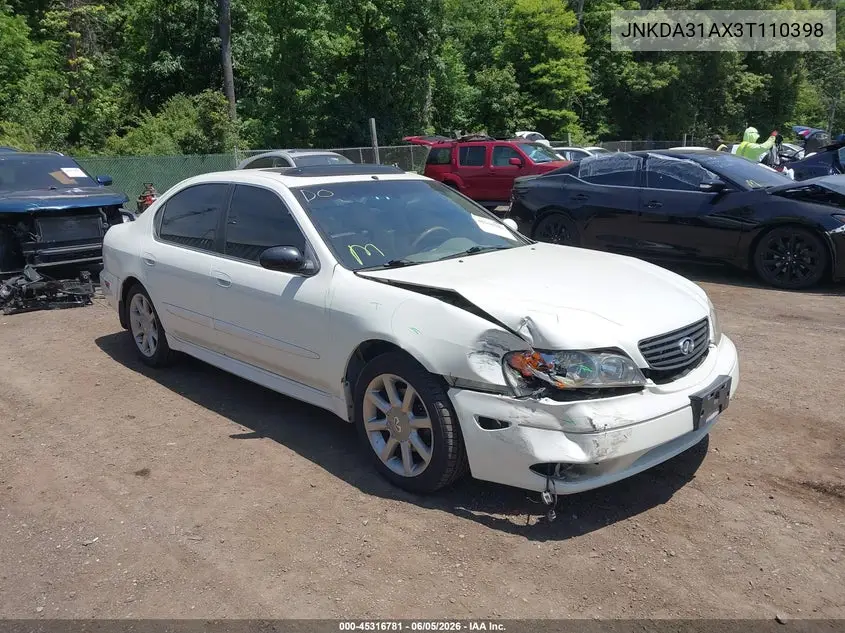 2003 Infiniti I35 Luxury VIN: JNKDA31AX3T110398 Lot: 45316781