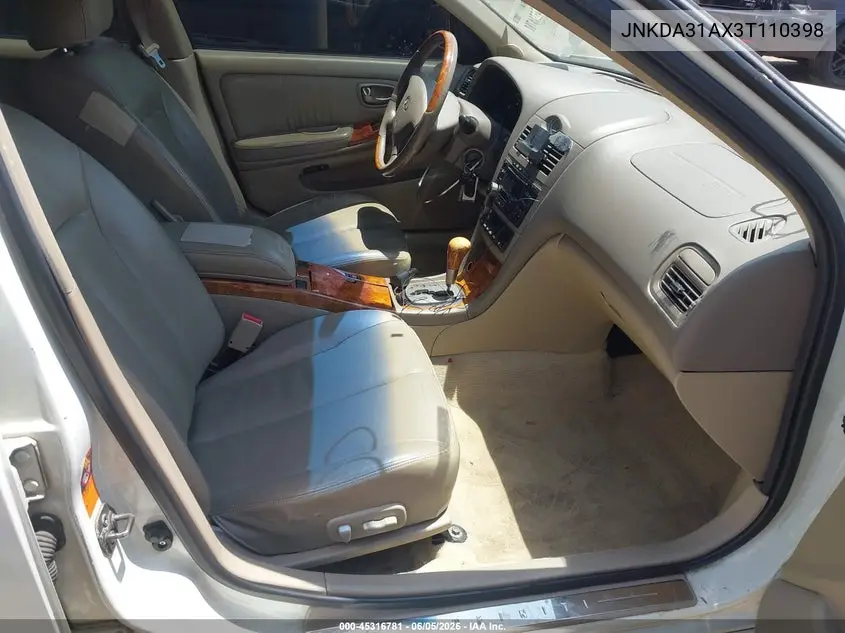 2003 Infiniti I35 Luxury VIN: JNKDA31AX3T110398 Lot: 45316781
