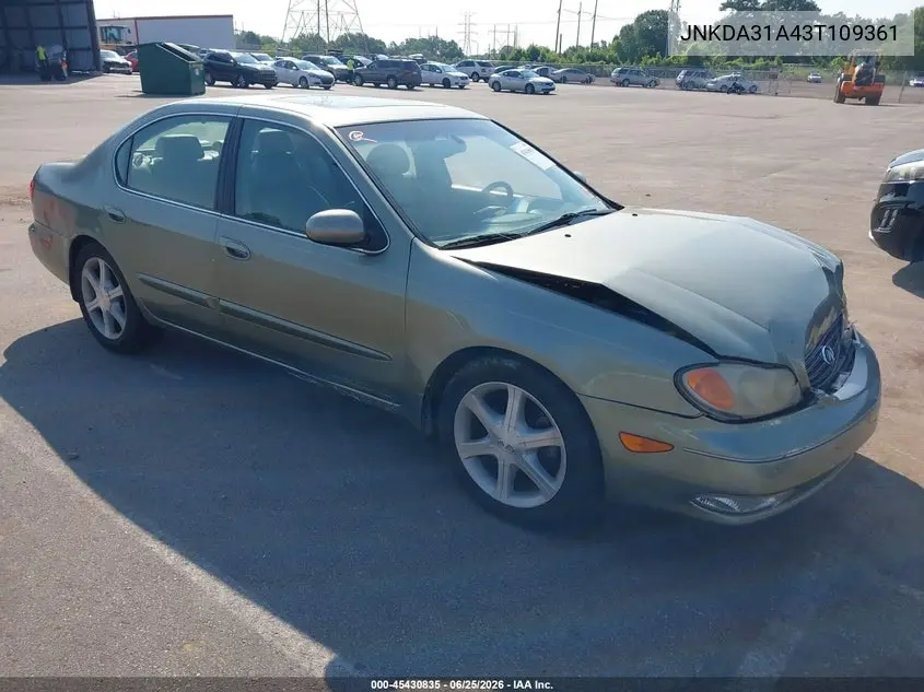 2003 Infiniti I35 Luxury VIN: JNKDA31A43T109361 Lot: 45430835