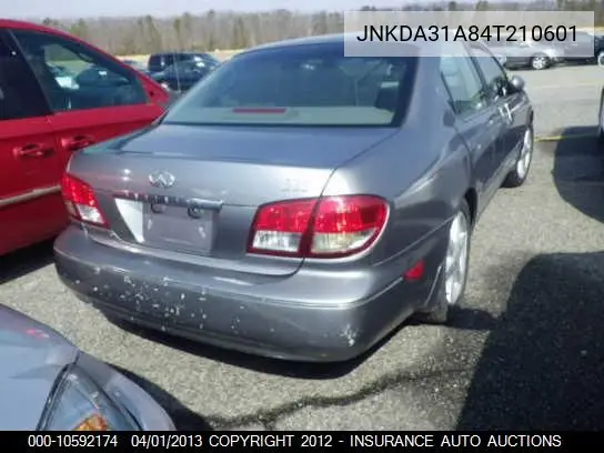 2004 Infiniti I35 VIN: JNKDA31A84T210601 Lot: 10592174
