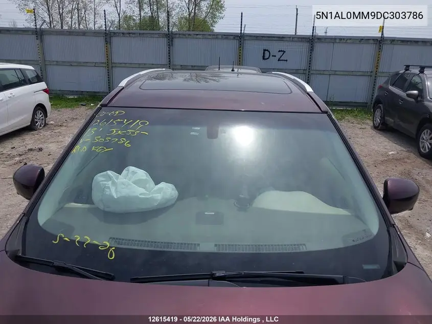 2013 Infiniti Jx35 VIN: 5N1AL0MM9DC303786 Lot: 12615419