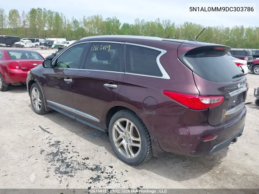 2013 Infiniti Jx35 VIN: 5N1AL0MM9DC303786 Lot: 12615419