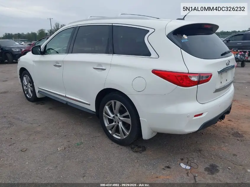 2013 Infiniti Jx35 VIN: 5N1AL0MM4DC326232 Lot: 43314982