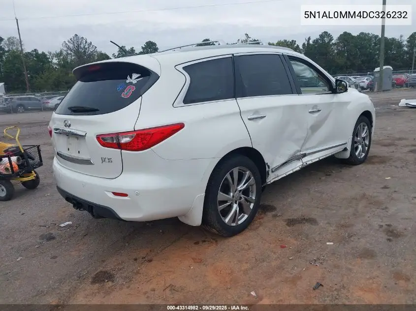 2013 Infiniti Jx35 VIN: 5N1AL0MM4DC326232 Lot: 43314982